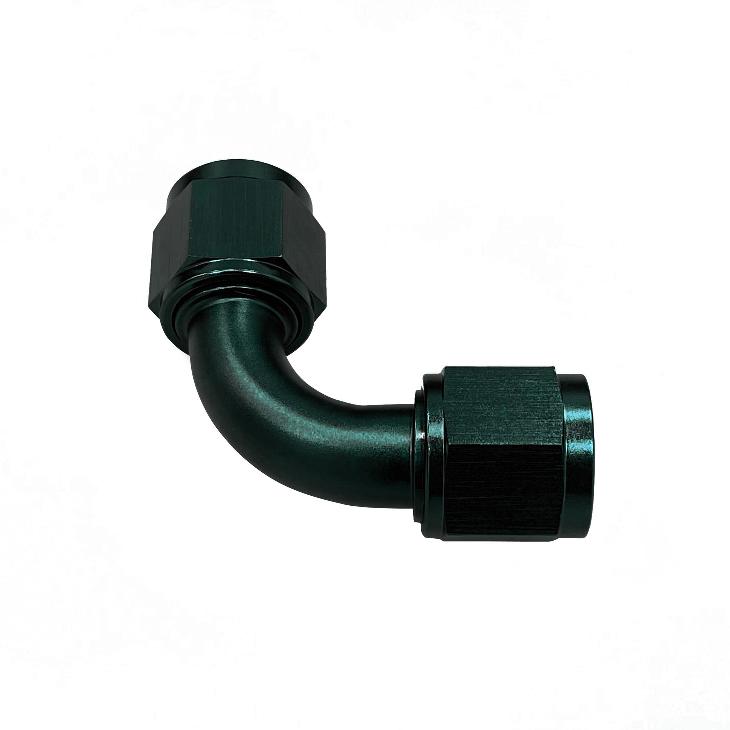 FEMALE ADAPTOR 90D AN8 BLACK SCAP-XA002148  (SKU 34-262)