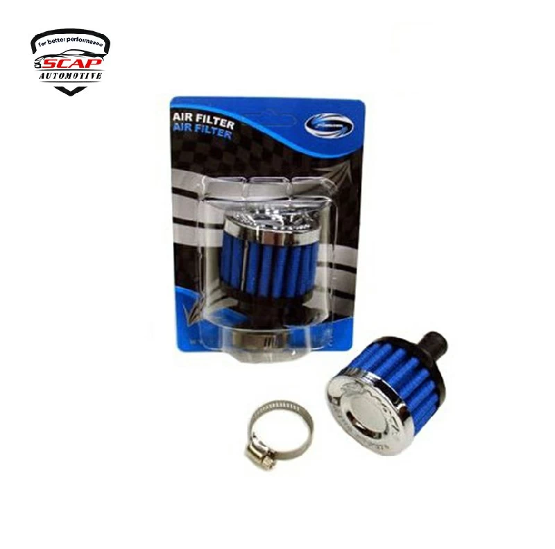 AIR FILTER 4.5 INCH UNIVERSAL S.STEEL DOUBLE MESH,RUBBER BASE HEIGHT 8" BOOST LOGIC (SKU 33-229)