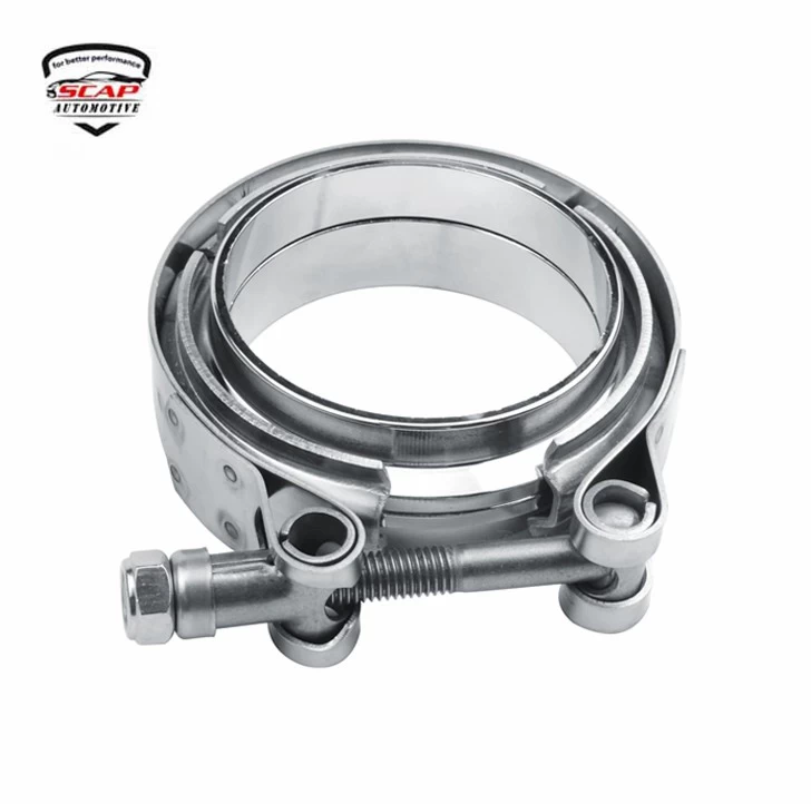 4"INCH TURBO V-BAND SS CLAMP WITH ALUMINIUM FLANGE SCAP AUTOMOTIVE FNGA4 (SKU 31-153)