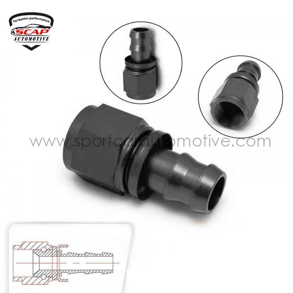 AN10 Fuel Straight Hose End Push-On Male Fitting Straight Swivel Oil/ Gas Line End Fitting AN10-0B (SKU 34-283)