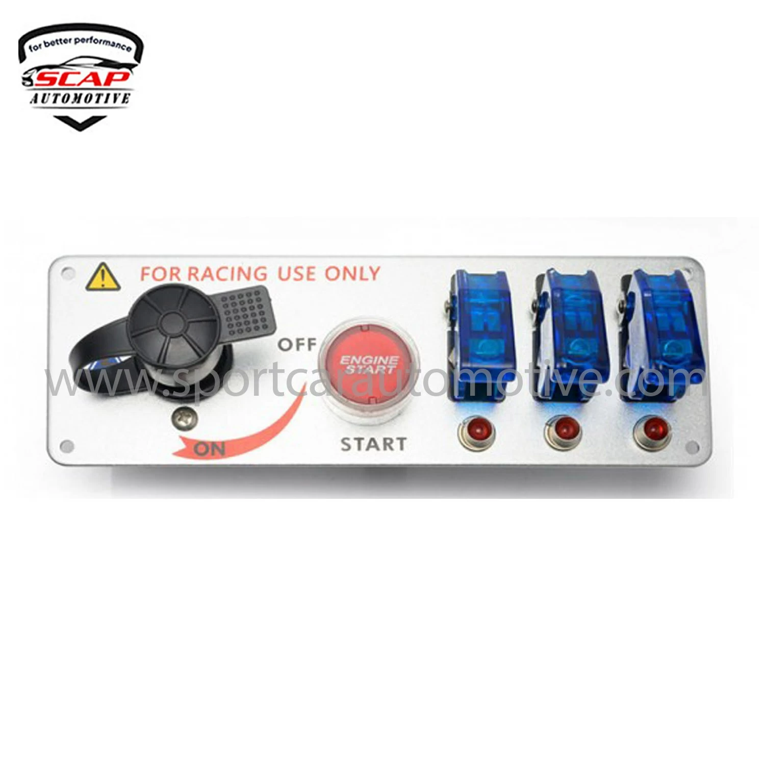 TOGGLE IGNITION SWITCH PANEL WITH LED PUSH BUTTON STARTER RSK224T  (SKU 38-145)