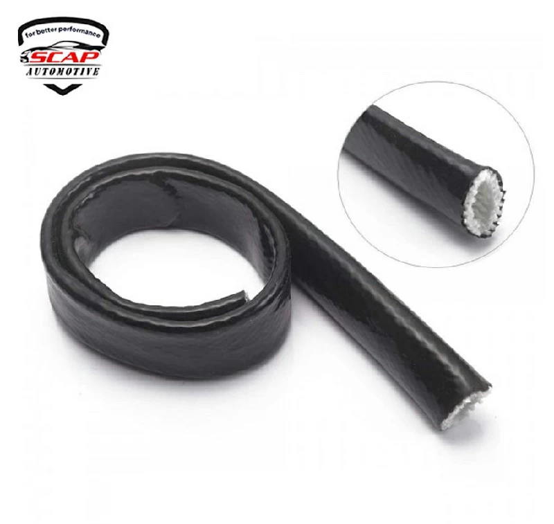 HIGH TEMPERATURE HEAT FLAME FIRE RESISTANT FIRESLEEVE BLACK 5/8X1M ID:16MM FHGAN10 (SKU 36-206)