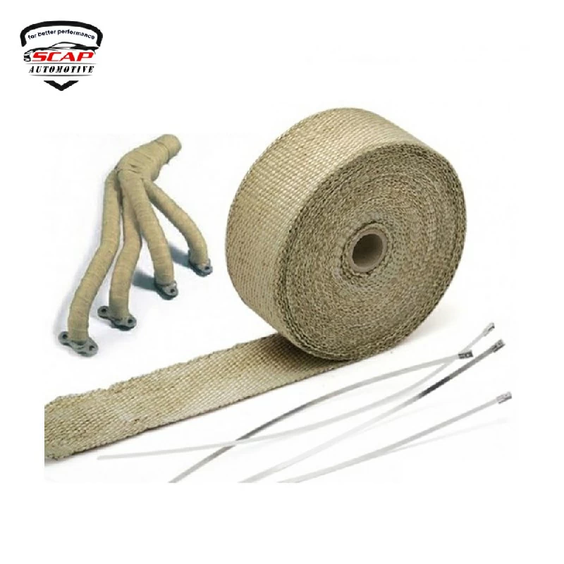 EXHAUST THERMAL HEAT WRAP 2inchx10meter BROWN  WR14YDF  (SKU 36-199)