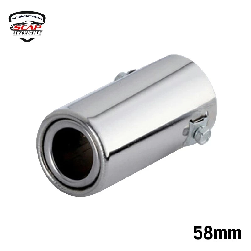 ST.STEEL EXHAUST TIP SIZE DIA.58MM LENGTH 138MM  3D16-8-5  (SKU 36-194)