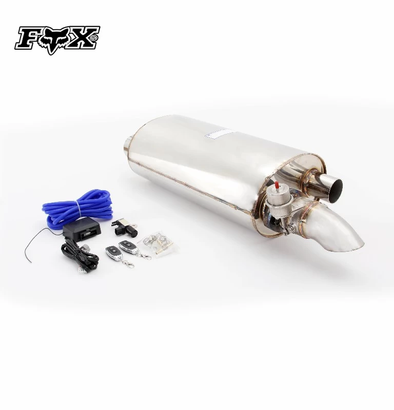 4.0" TOYOTA-R S-TYPE WITH LOGO UNIVERSAL ELECTROVALVE MUFFLER FOX FOX4TS-TYPE  (SKU 36-132)