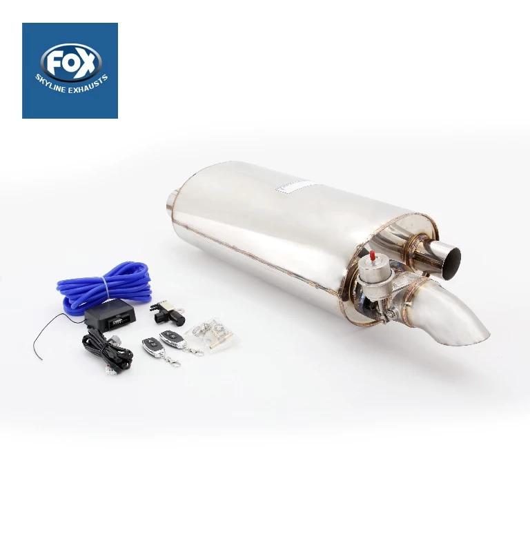 3.5" TOYOTA-R S-TYPE WITH LOGO UNIVERSAL ELECTROVALVE MUFFLER FOX  FOX35TS-TYPE  (SKU 36-126)