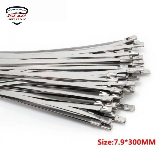 12Inch STAINLESS STEEL,  METAL WRAP LOCKING  TIES SCAP ZS100-K79  (SKU 36-018)