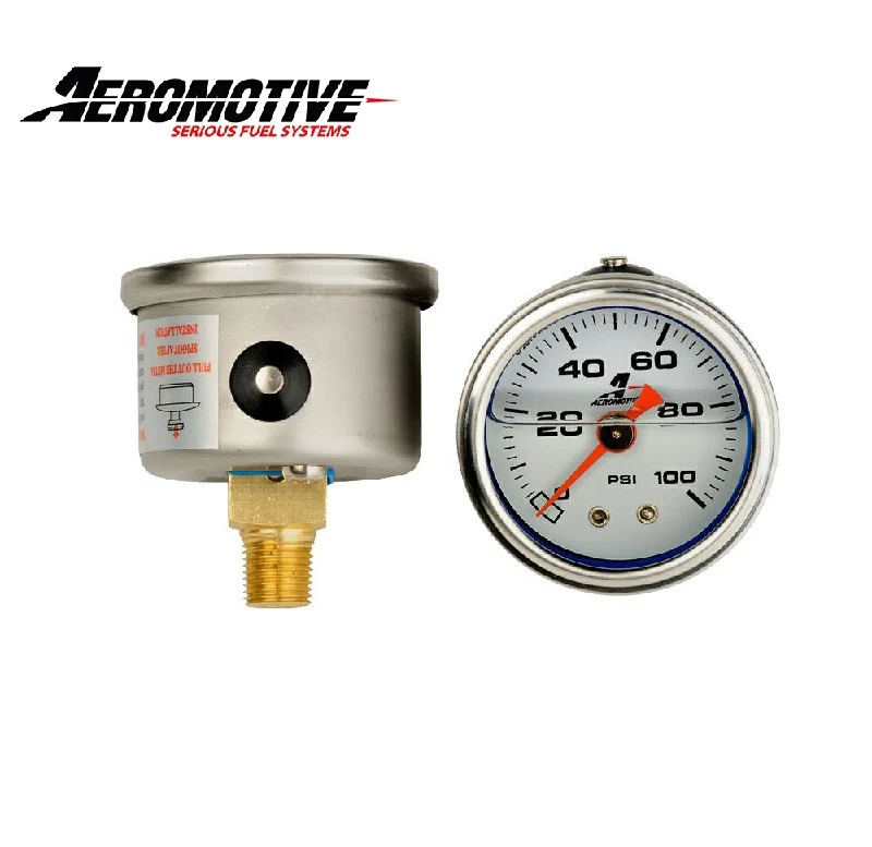 GAUGE FUEL PRESS.0-100 PSI AEROMOTIVE  AEI-15633  (SKU 35-046)