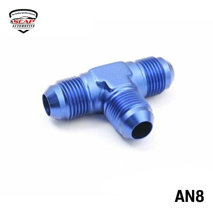 TEE ADAPTOR AN8 BLUE SCAP-XA70160  (SKU 34-217)