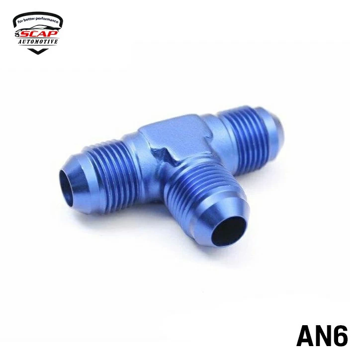 TEE ADAPTOR AN6 BLUE SCAP-XA70159  (SKU 34-216)
