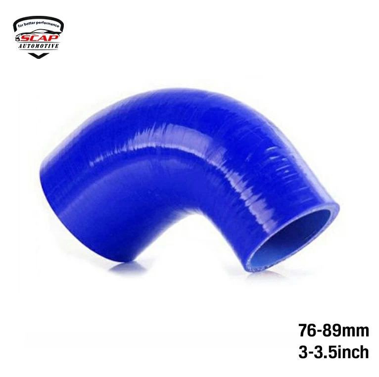 SILICONE HOSE 90* 3-3.5" SCAP-SH90*3-3.5  (SKU 34-142)