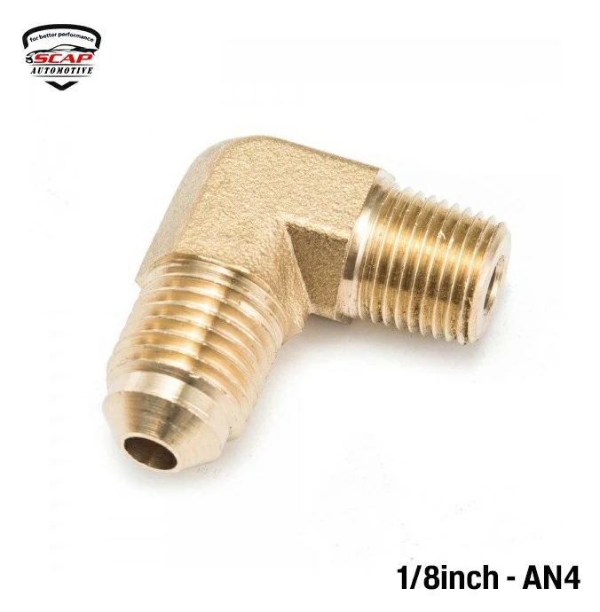 1/8NPT TO AN4 90 DEGREE BRASS FITTING SCAP CGQ199  (SKU 34-122)