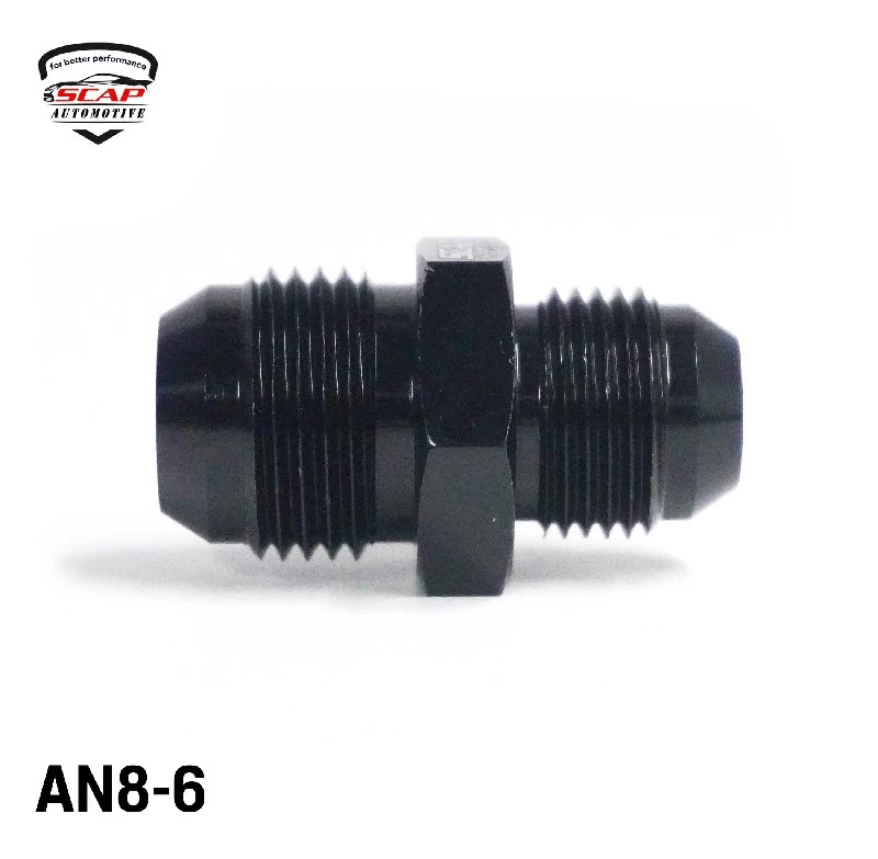 AN8 TO AN6 REDUCER MALE ADAPTOR FUEL FITTING SCAP XA70109  (SKU 34-061)