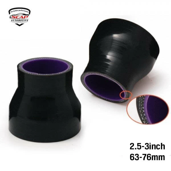 2.5"-3"INCH STRAIGHT REDUCER SILICONE HOSE SCAP SHR2.5-3  (SKU 34-035)