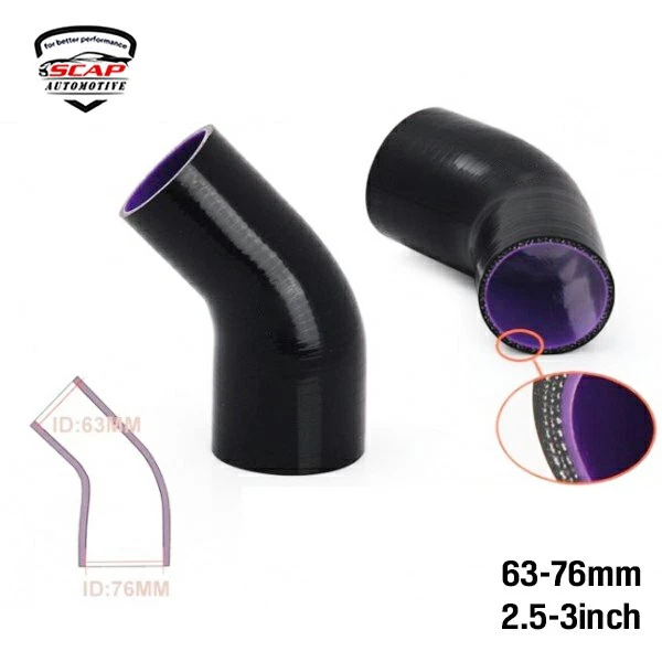 2.5inch-3inch  (63mm-76mm) 45D REDUCER HOSE (SKU 34-027)