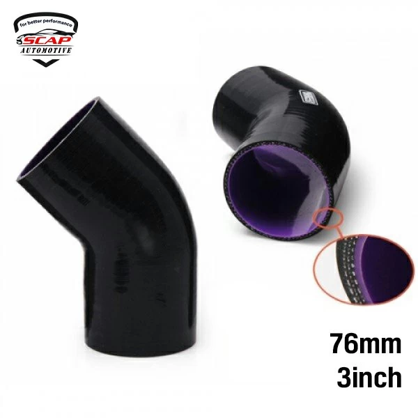 3"INCH 45 DEGREE SILICONE HOSE SCAP  SH45D3  (SKU 34-023)