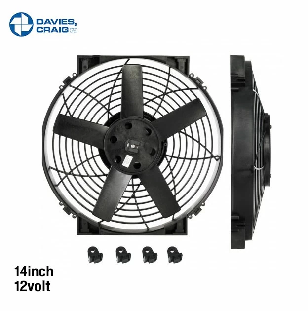 14" THERMATIC ELECTRIC FAN 12V 1021CFM UNIVERSAL DAVIES CRAIG DC-0164  (SKU 32-187)
