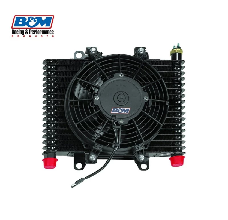 OIL COOLER WITH FAN HI-TECK 13.5"x 9" B&M BMM-70297  (SKU 32-089)