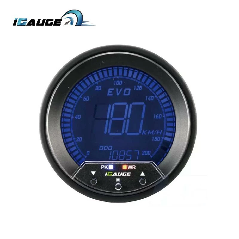 85MM SPEEDOMETER GUAGE WITH GPS FUNCTION & WARNING & PEAK (KMP/MPH) DIGITAL  LCD IG-85-SP-LCD (SKU 30-061)