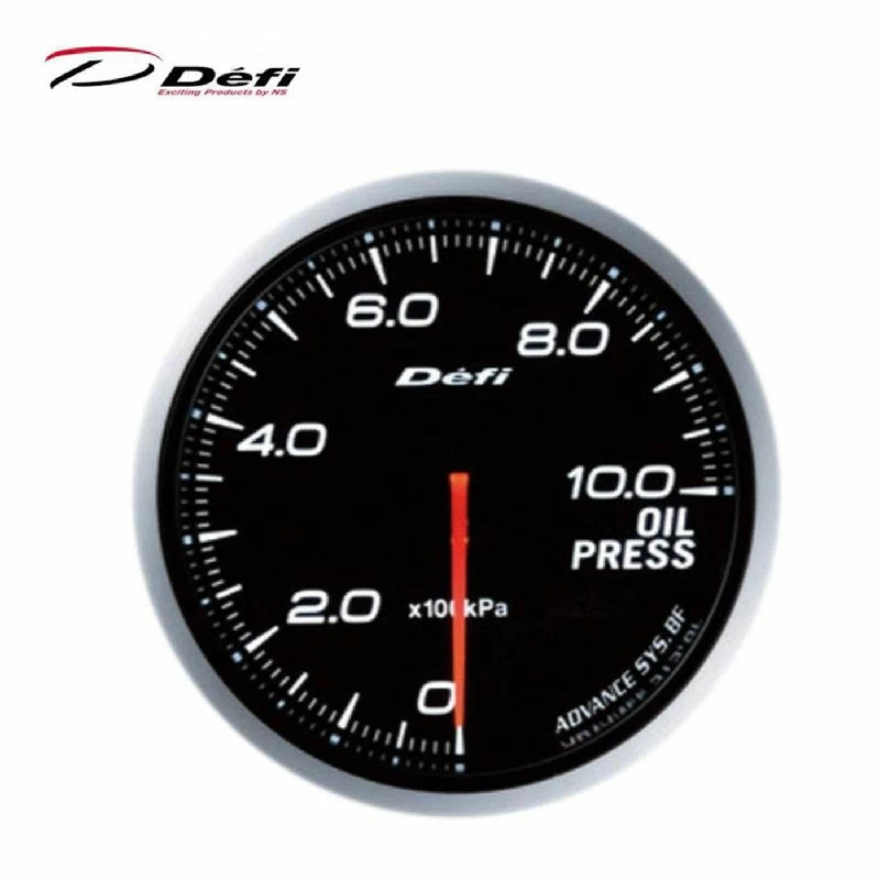 GUAGE OIL PRESSURE DEFI WHITE  ADVANCE METER  DEFI-10201  (SKU 30-047)