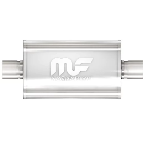 MUFFLER,3 IN.INLET/3 IN.OUTLET,OL 24X CL18X W8"STAINLESS STEEL NATURAL MAGNAFLOW  MGF-12249 (SKU 36-253)