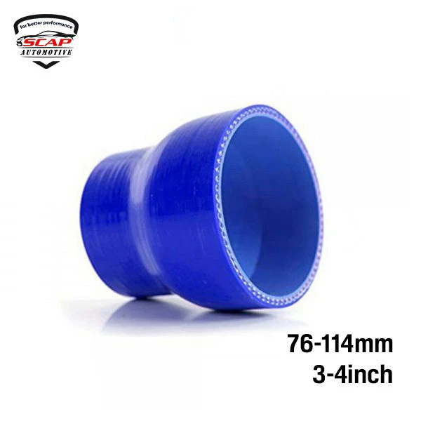 3"-4"INCH STRAIGHT  REDUCER SILICONE HOSE BLUE SCAP SHR3-4BL (SKU 34-340)