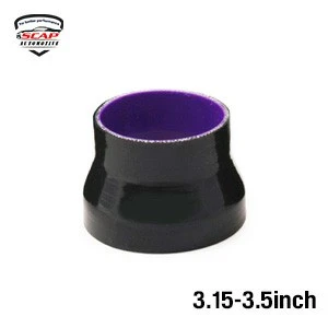 3.15"-3.5"INCH STRAIGHT REDUCER SILICONE HOSE BLACK SCAP SHR3.15-3.5BK  (SKU 34-259)