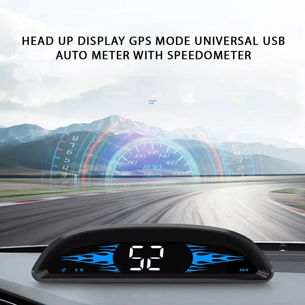 HEAD UP DISPLAY GPS MODE UNIVERSAL USB AUTO METER WITH SPEEDOMETER OBHUD OBHUD-0G2 (SKU 30-122)