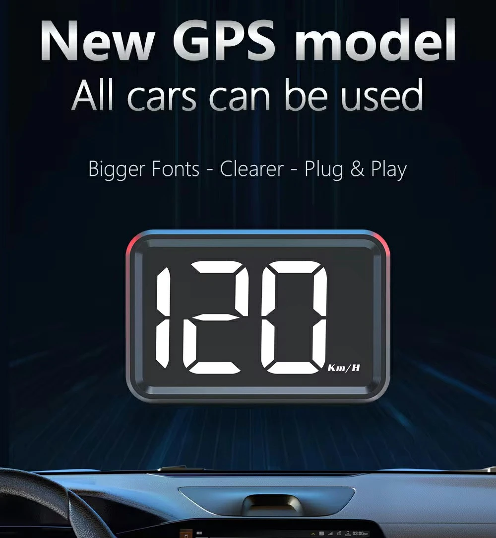 CAR HUD 0X1 UNIVERSAL GPS SPEEDOMETER /HEAD UP DISPLAY OBHUD OBHUD-0X1  (SKU 30-133)