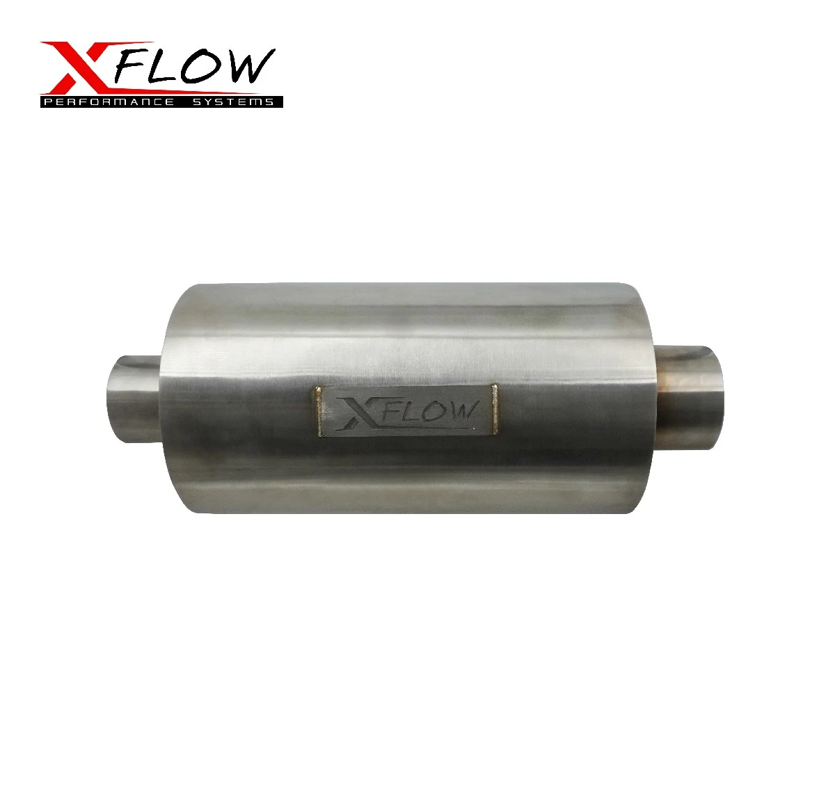 4"INCH MUFFLER ROUND UNIVERSAL XFLOW دبة تزويد 4 إنش دائرية شاملة  للأداء العالي XFLOW-FAZI-EM001-B (SKU 36-264)