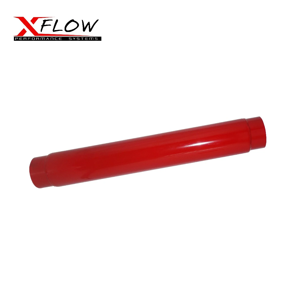 3"INCH دبة رياضية ALUMINIUMNIZED STEEL UNIVERSAL RED MUFFLER XFLOW XFLOW-GM002-19 (SKU 36-265)