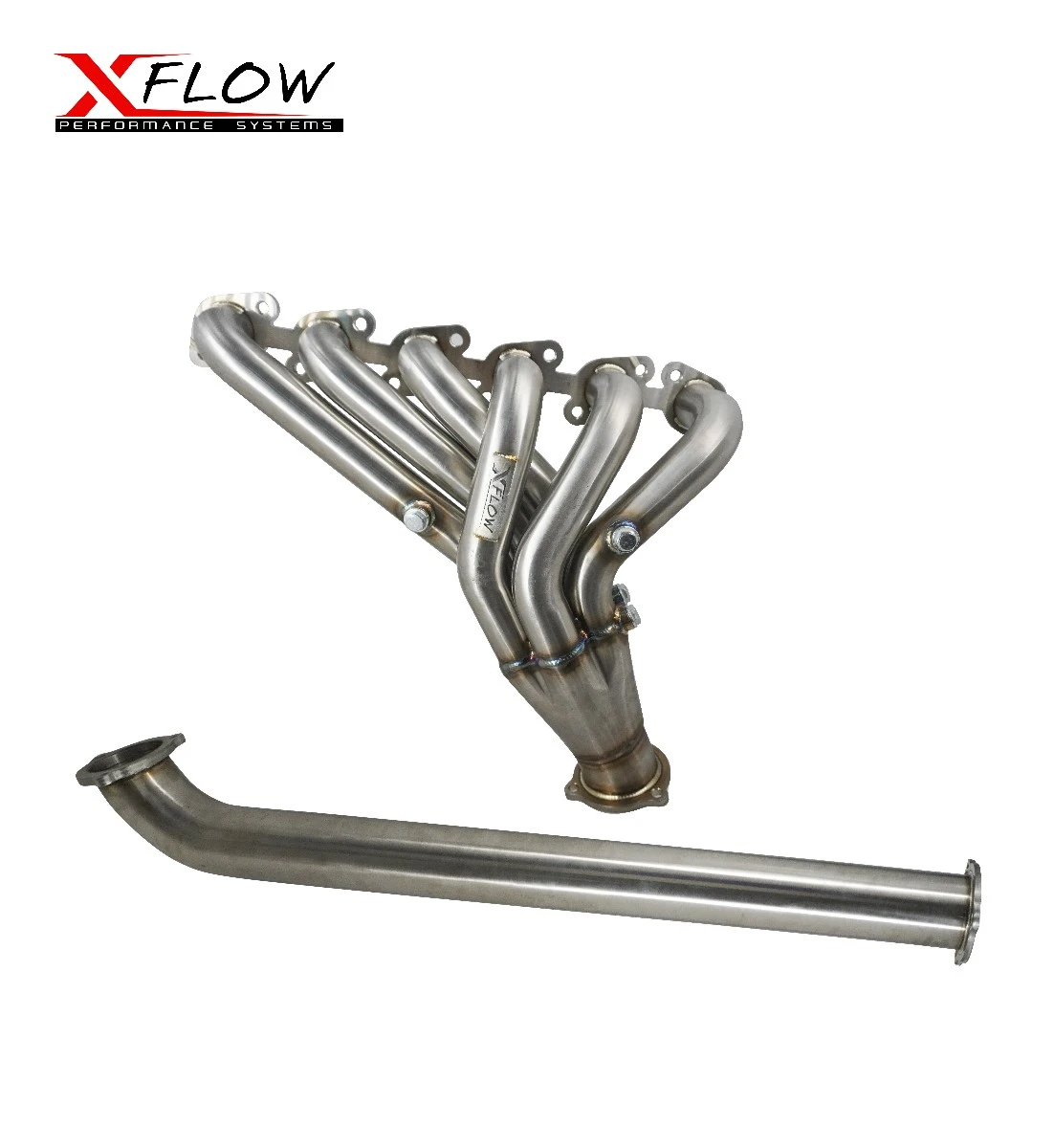 3.5" Inch 6-to-1 هيدرز مع داون بايب لنيسان باترول Headers with Down Pipe for Nissan Patrol Y61 TB48DE 4.8L Inline-6 (1999-2016) - XFLOW XFLOW-FAZI-EH002 (SKU 36-261)