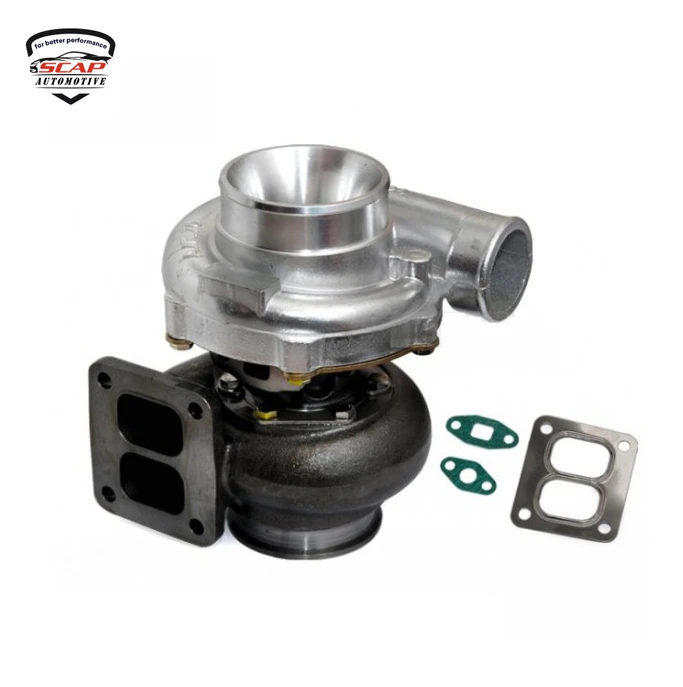 T70 Turbocharger A/R .70 Compressor, A/R 0.84 Rear, T4 Twin Scroll, 4" V-Band, Oil Cooled, TK-GTT70 (SKU 31-205)