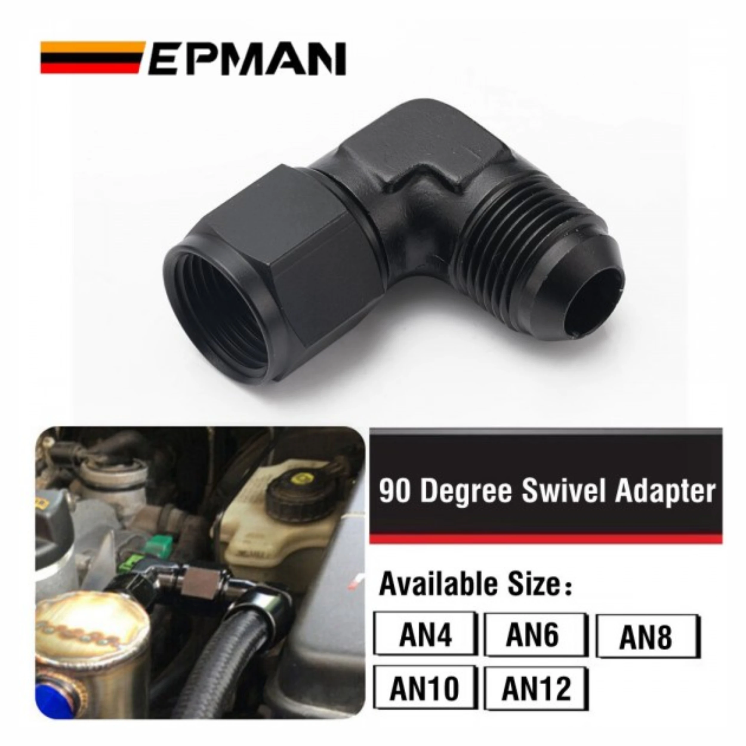 FEMALE TO MALE 90 DEGREE SWIVEL ADAPTOR GZMAN6 AN6 (SKU 34-367)
