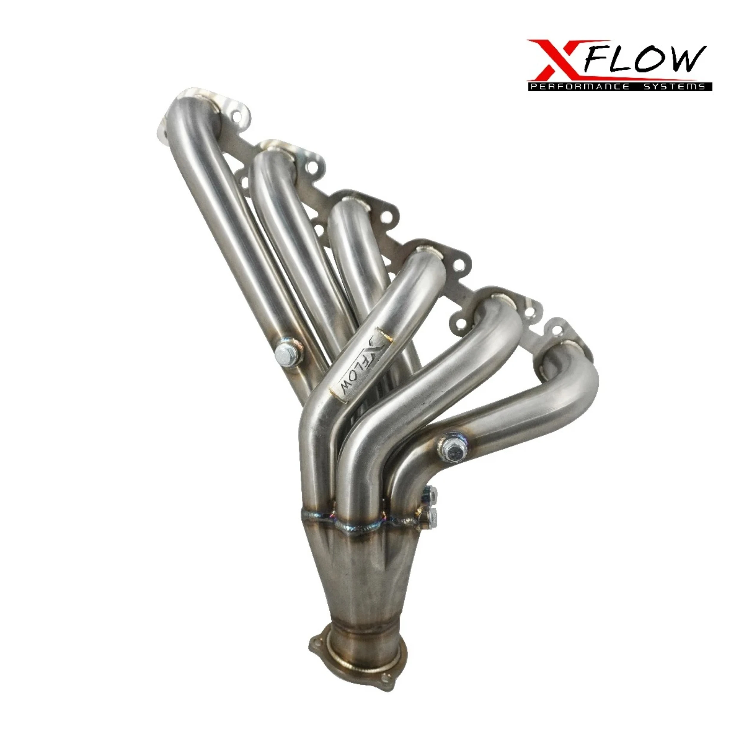 HEADERS WITH DOWN PIPPE 6IN1 3.5"TOYOTA 1FZ-FE A/RACING XFLOW-HTLAR1FZ35 (SKU 36-317)