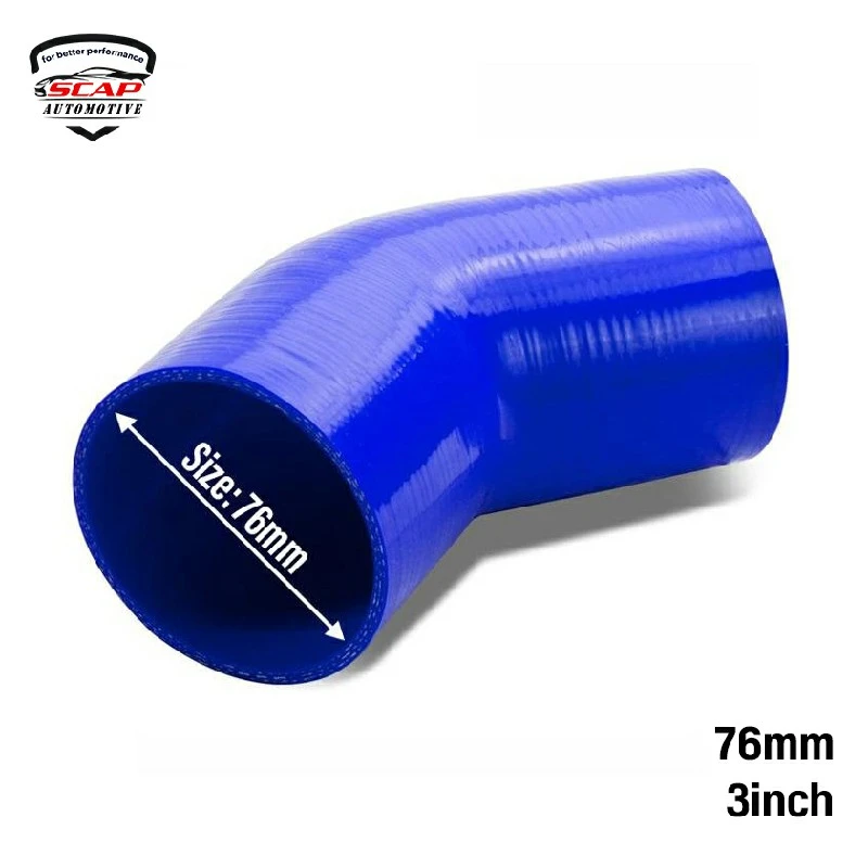 3"INCH 45D BLUE SILICON HOSE SCAP SH45D3BL  (SKU 34-352)
