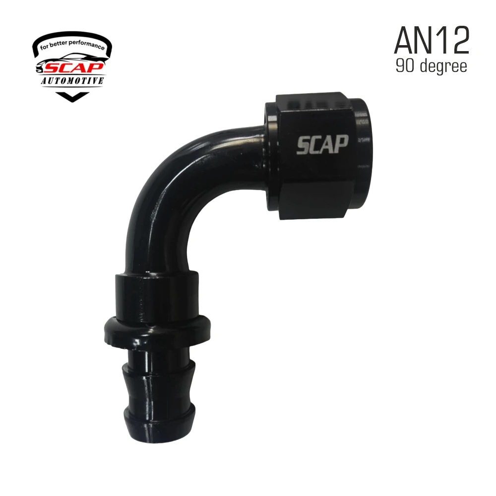 AN12-90B AN12 90D FUEL HOSE END PUSH-0N MALE FITTING (SKU 34-420)