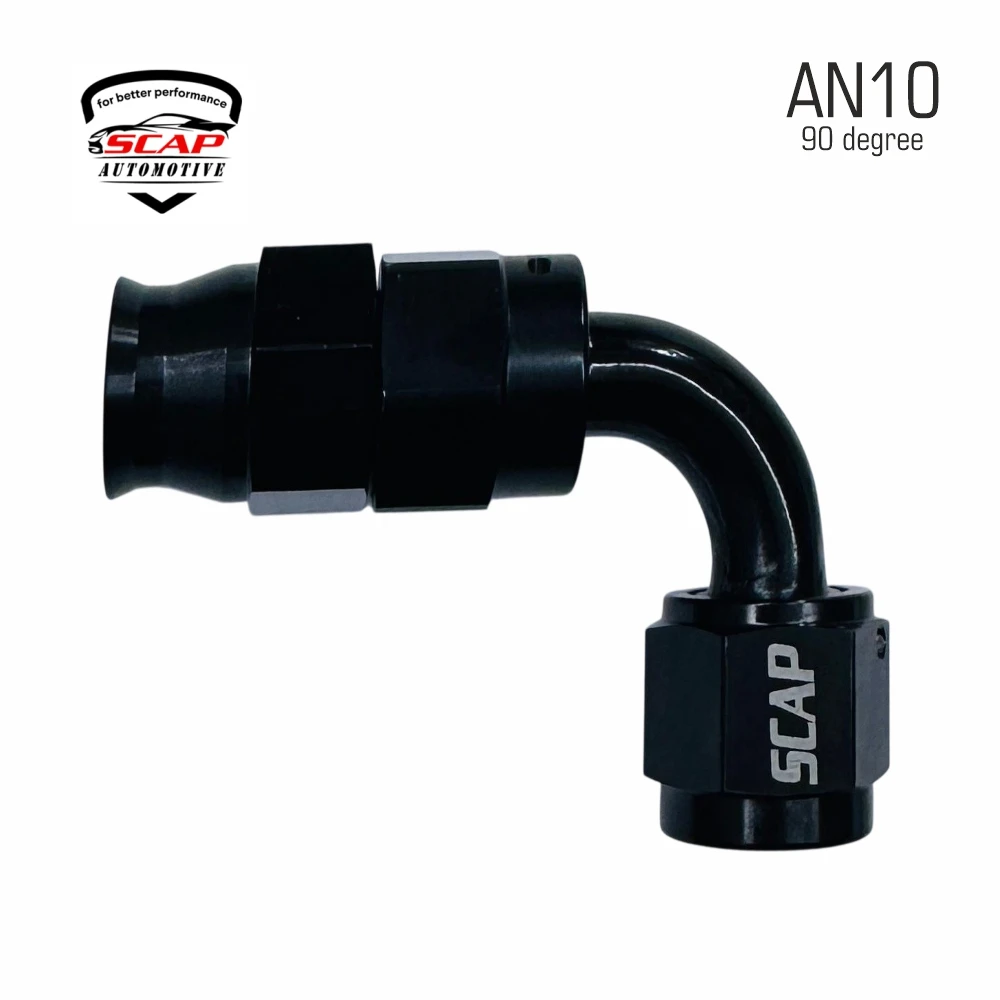 AN10TF-90C  AN10 90 DEGREE TEFLON FITTING (SKU 34-426)