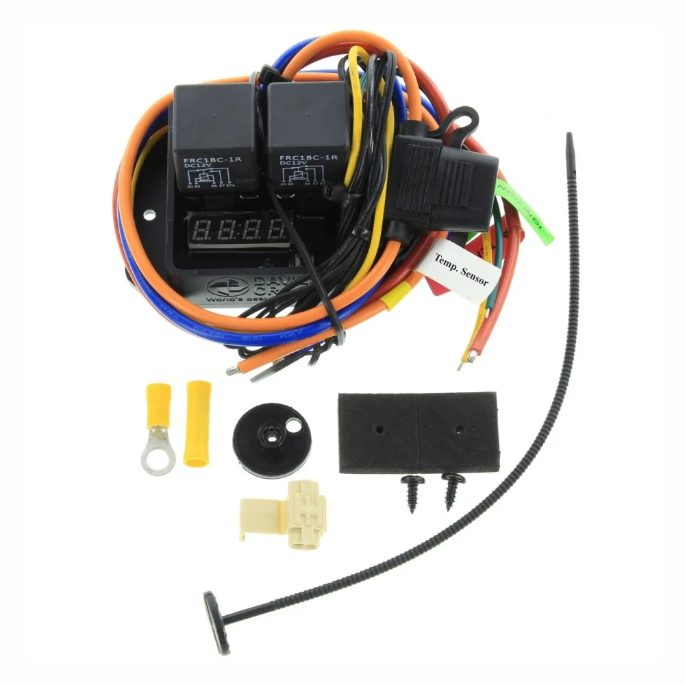 DIGITAL THERMATIC DUAL FAN SWITCH KIT 12V & 24V DAVIES CRAIG DC-0444 (SKU 32-295)